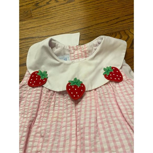 Little English Pink Strawberry Bodysuit - Picture 2 of 4